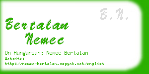 bertalan nemec business card